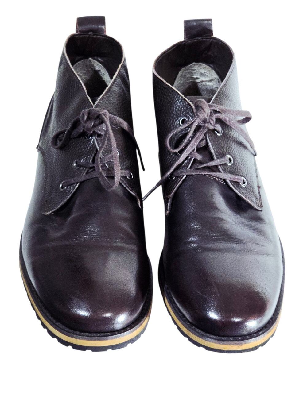 Andrew Marc Marc New York Men’s Leather Chukka Boots Size 11 – Brown Plain Toe
